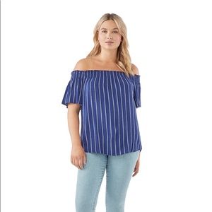 JustFab Short Sleeve Blouse